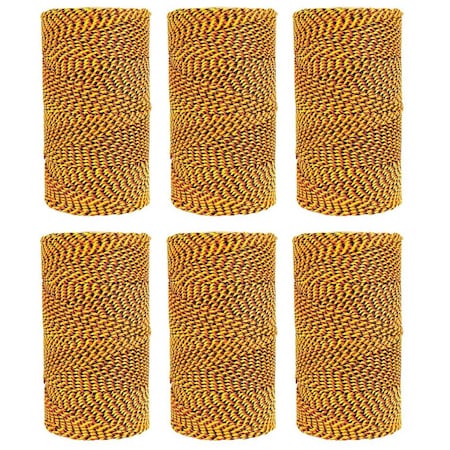 Kraft Tool Co. RO689 685 ft. Super Tough Bonded Braided Nylon Line Orange, Black and Gold, 6PK RO689-6